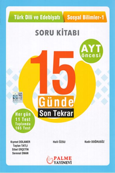 AYT Öncesi 15 Günde Son Tekrar Türk Dili ve Edebiyatı - Sosyal Bilimler 1 Soru Kitabı kapak görseli